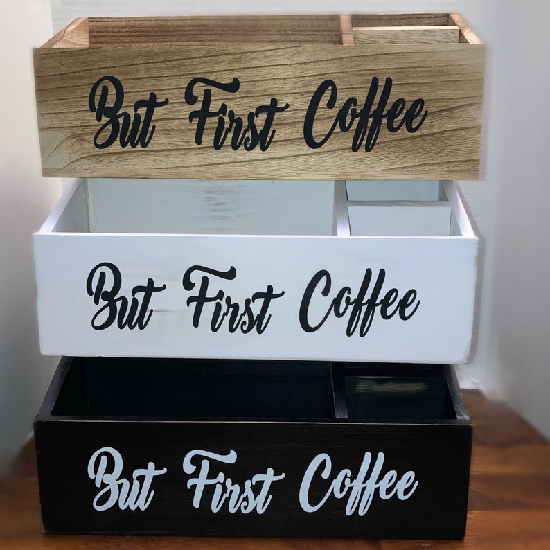 Beautiful Wooden Coffee Station Coffee Tray Coffee Bar Decor Etsy