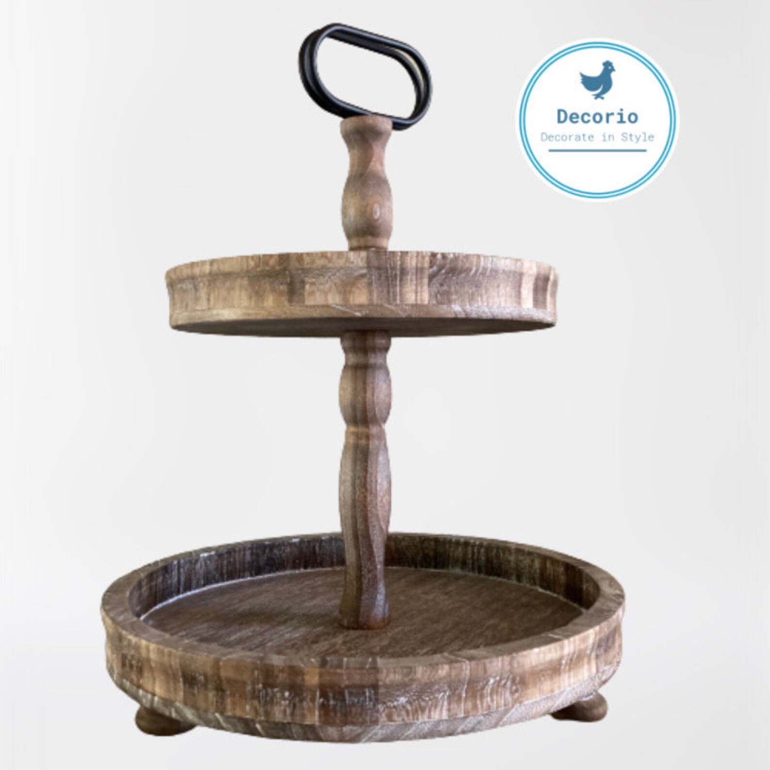 Beautiful Quality Two Tiered Tray Rustic Distressed Wood Etsy