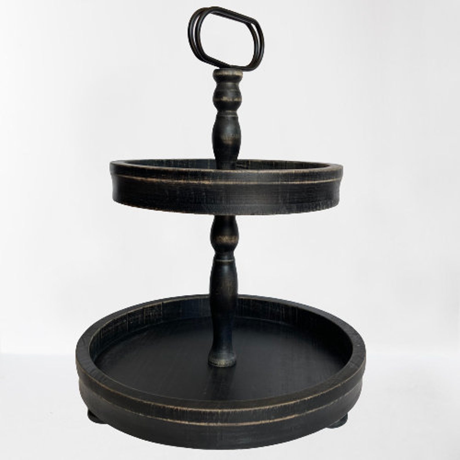 Beautiful Quality Two Tiered Tray Rustic Distressed Wood Etsy