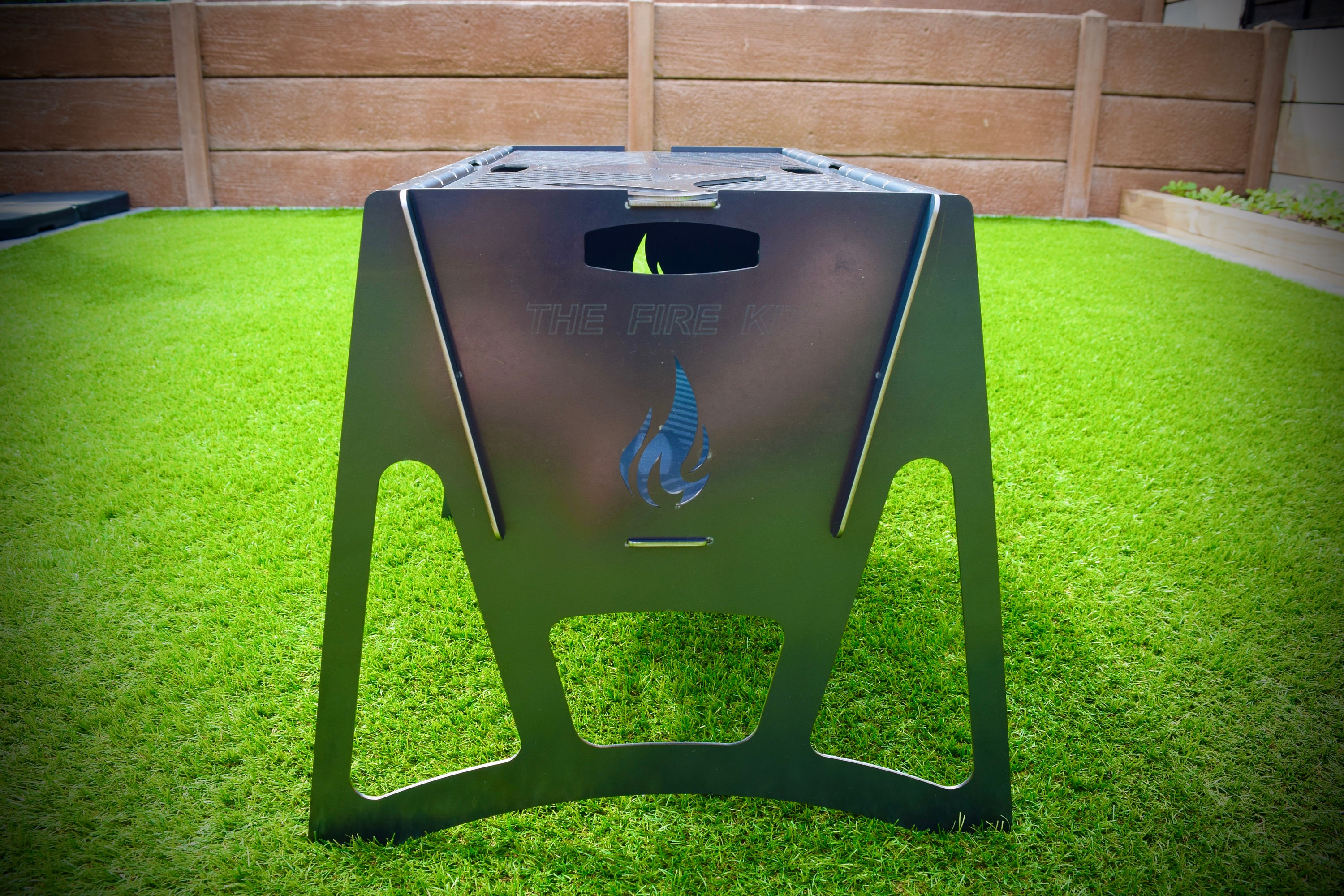 Flat pack BBQ grill Flat Pack Fire Pit garden camping Etsy