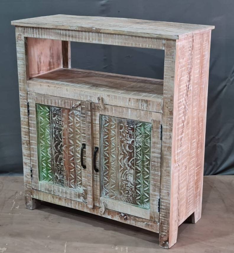 Rustikale handgeschnitzte indische Schrank massive Holz | Etsy