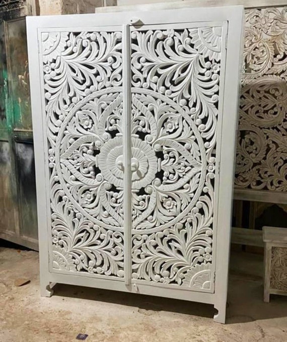 Wooden Armoire Antique Style Armoire for Boho Home Vintage