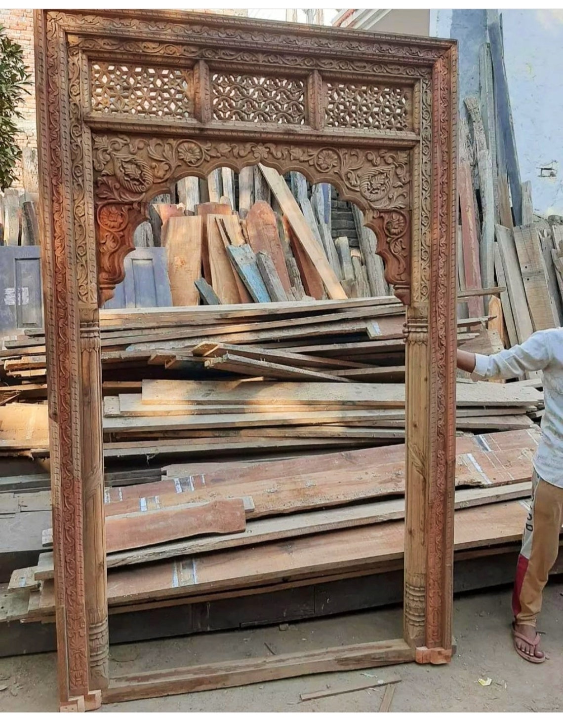 Mid Century Indian Mirror Wooden Mirror Antique Style - Etsy