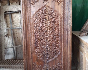 Vintage Inspired Wall Panel, Carved Wooden Wall Hanging, Intricate Carvings Wall Decor, Bohemian Decorative Panel, Mughal Style Wall Art