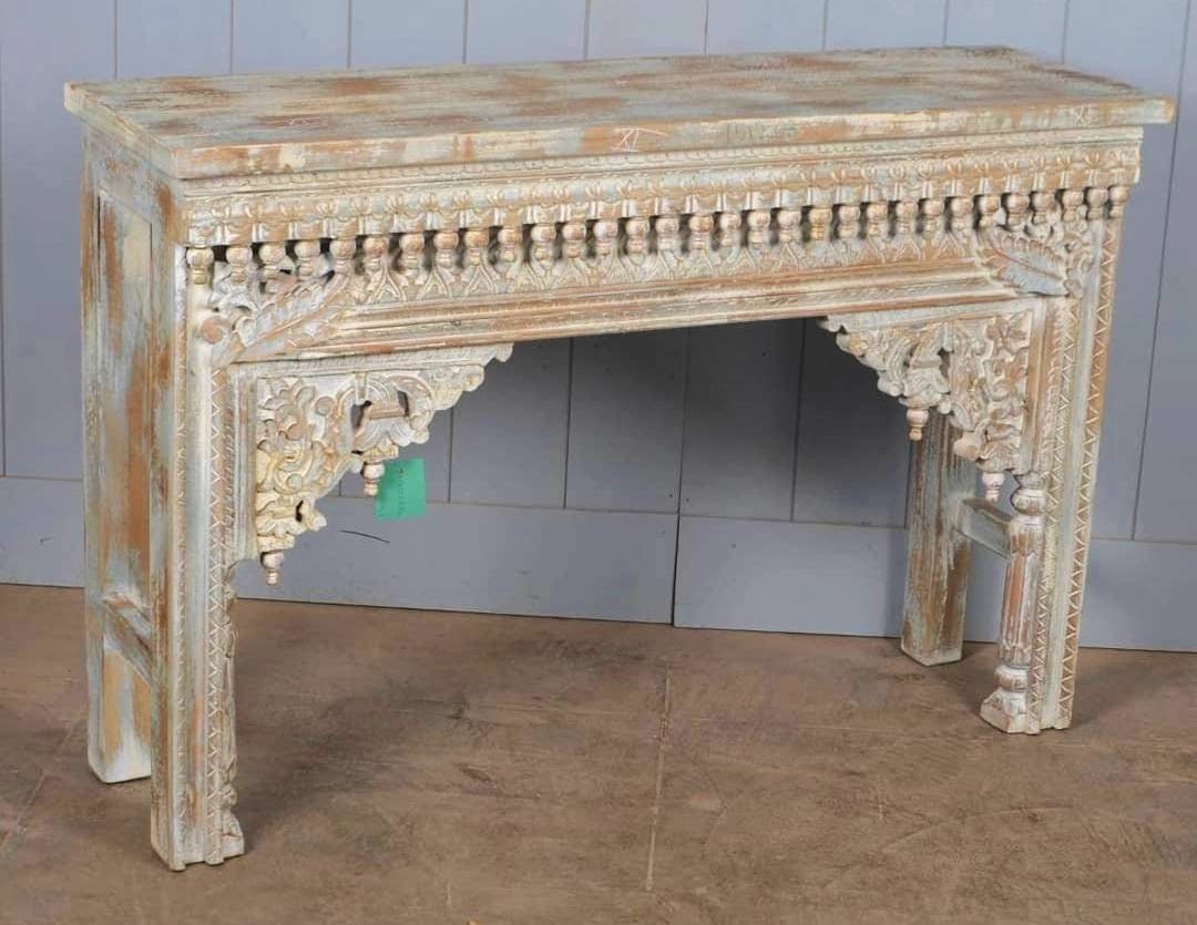 Rustic Gray Console, Entryway Console for Home, Indian Furniture ...