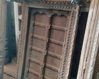 Rustic Decorative Window, Carved Wooden Wall Jharokha, Statement Indian Jharokha Window, Vintage and Antique Inspired Wall Decor