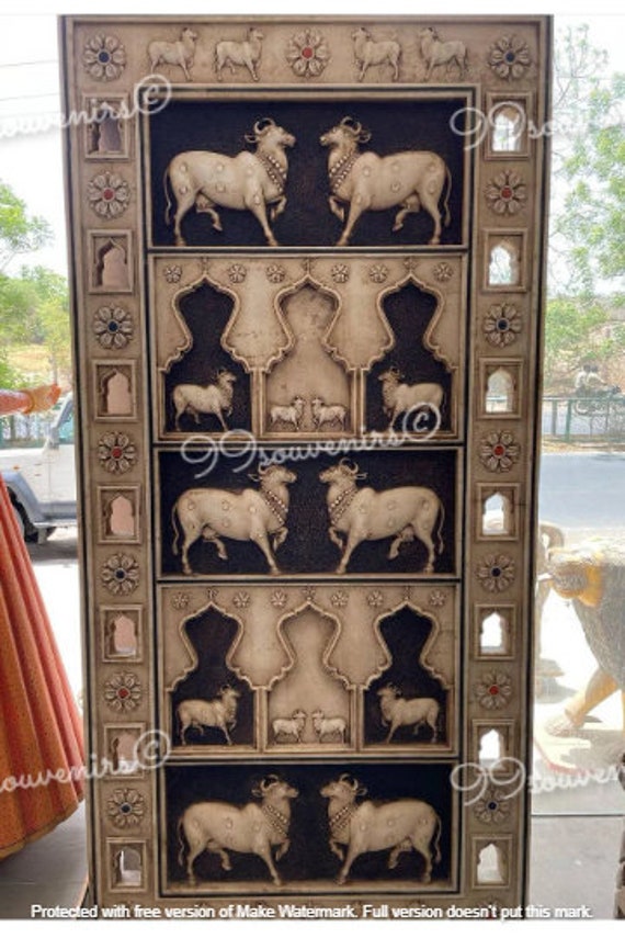 White Marble Elephant Panel - Mughal Style White Marble Elephant Panel - Mughal Style