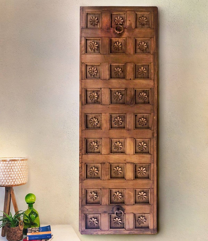 Art Deco And Vintage Indian Hand Carved Wooden Wall Hanging Etsy