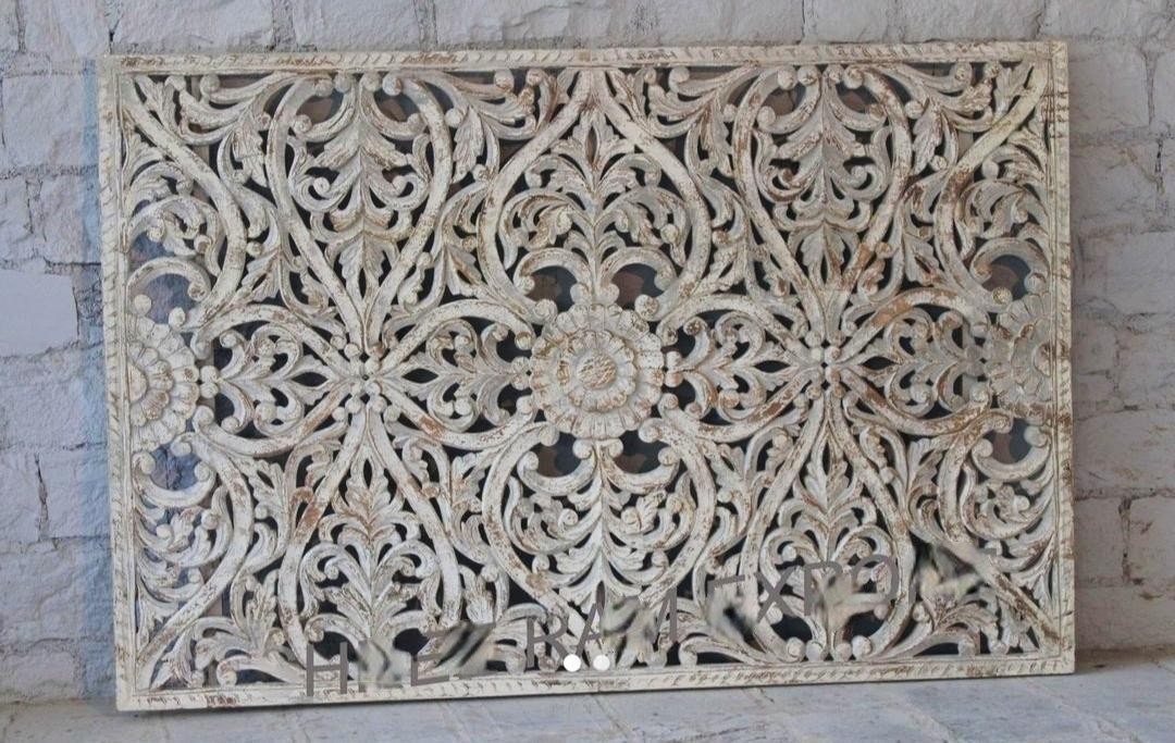Antique Inspired Wall Panel, Carved Wooden Wall Hanging, Indian Vintage ...