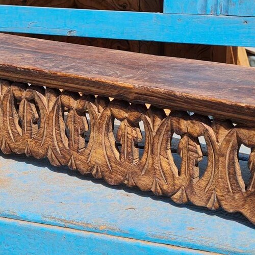 Carved Indian Wooden Wall Bracket Vintage Style Rustic Finish Etsy UK
