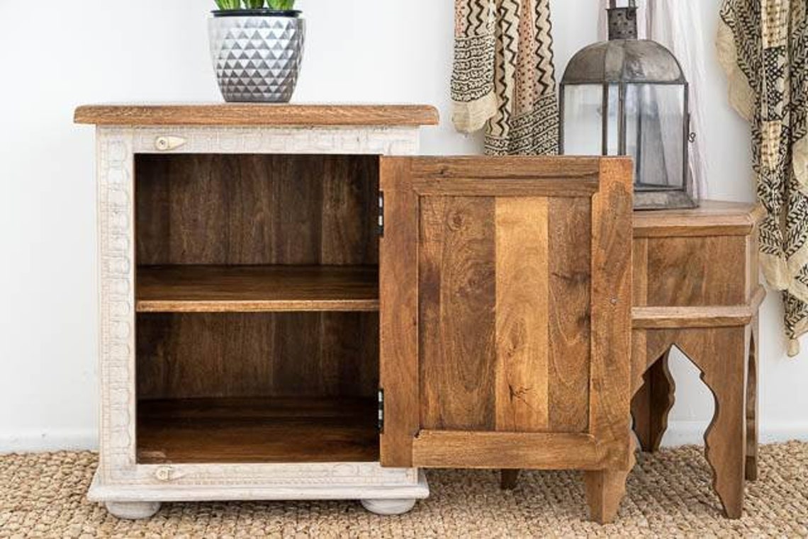 mandala carved bedroom furniture chest