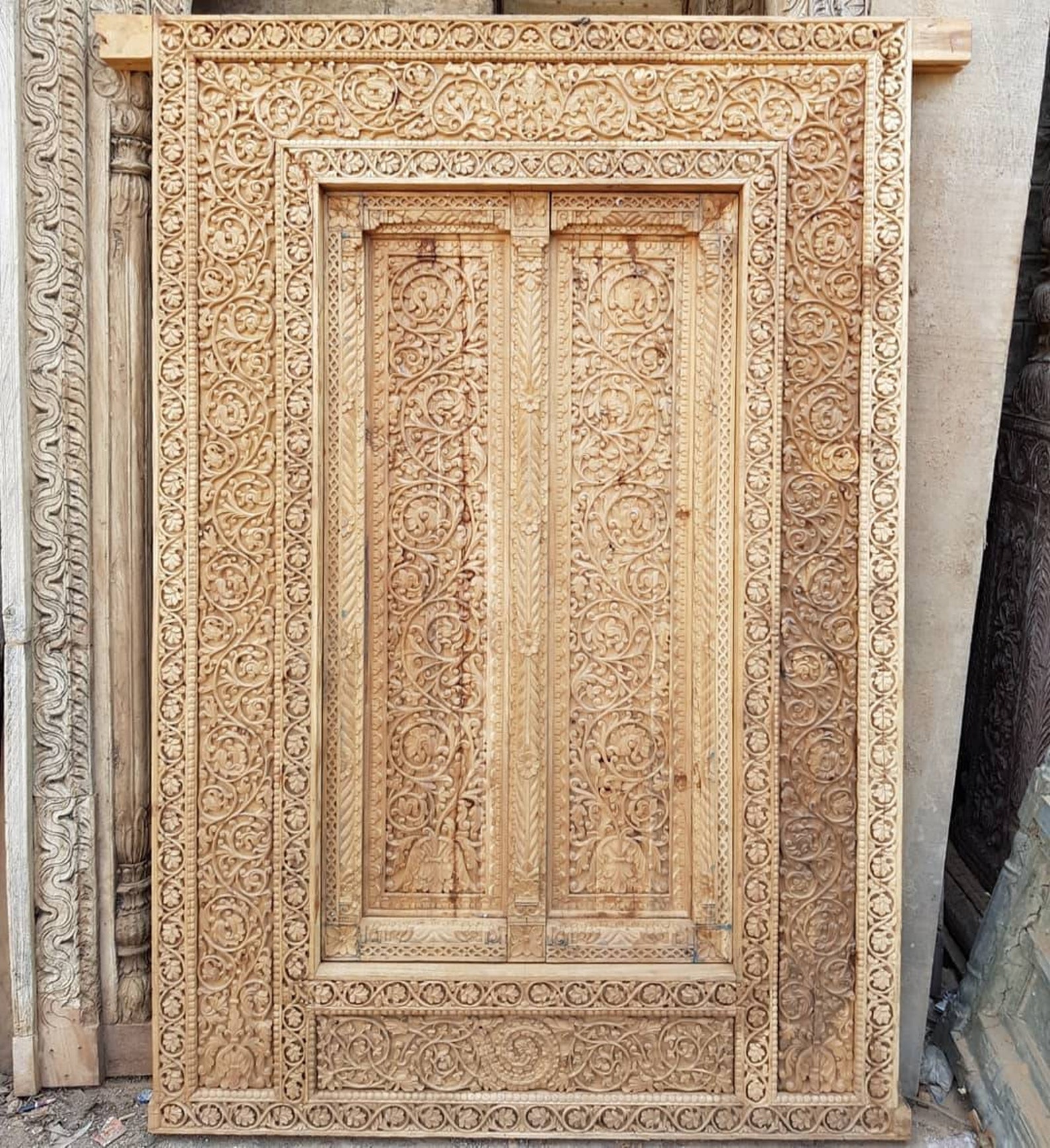 Vintage Indian Doors Hand Carved Wooden Doors Intricately Etsy