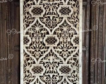 The Taj Mahal Antique Style Marble Decor, Mughal Wall Art, Intricately Carved Indian Wall Panel, Marble Wall Panel for Hotels and Homes