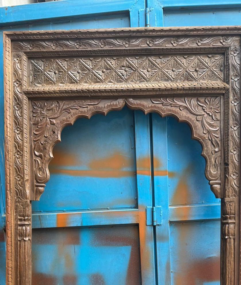 Louis　インド　手彫りのミラー　姿見 Louis様専用 インド 手彫りのミラー 姿見 - メルカリ