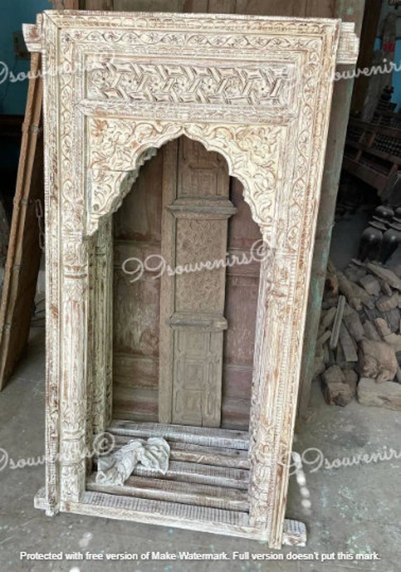 Indian Mango Wood Mihrab Mirror Indian Mango Wood Mihrab Mirror
