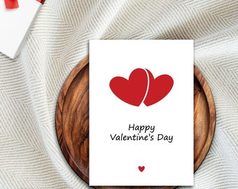 Tarjeta minimalista de San Valentín, tamaño 5x7 (descarga digital)