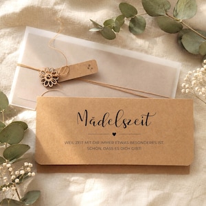 Girl Time Gift Card Packaging, Gift for Girlfriend, Sister or Daughter, Gift Card Holder for Wellness, Brunch, Shopping, Time Instead of Things image 1