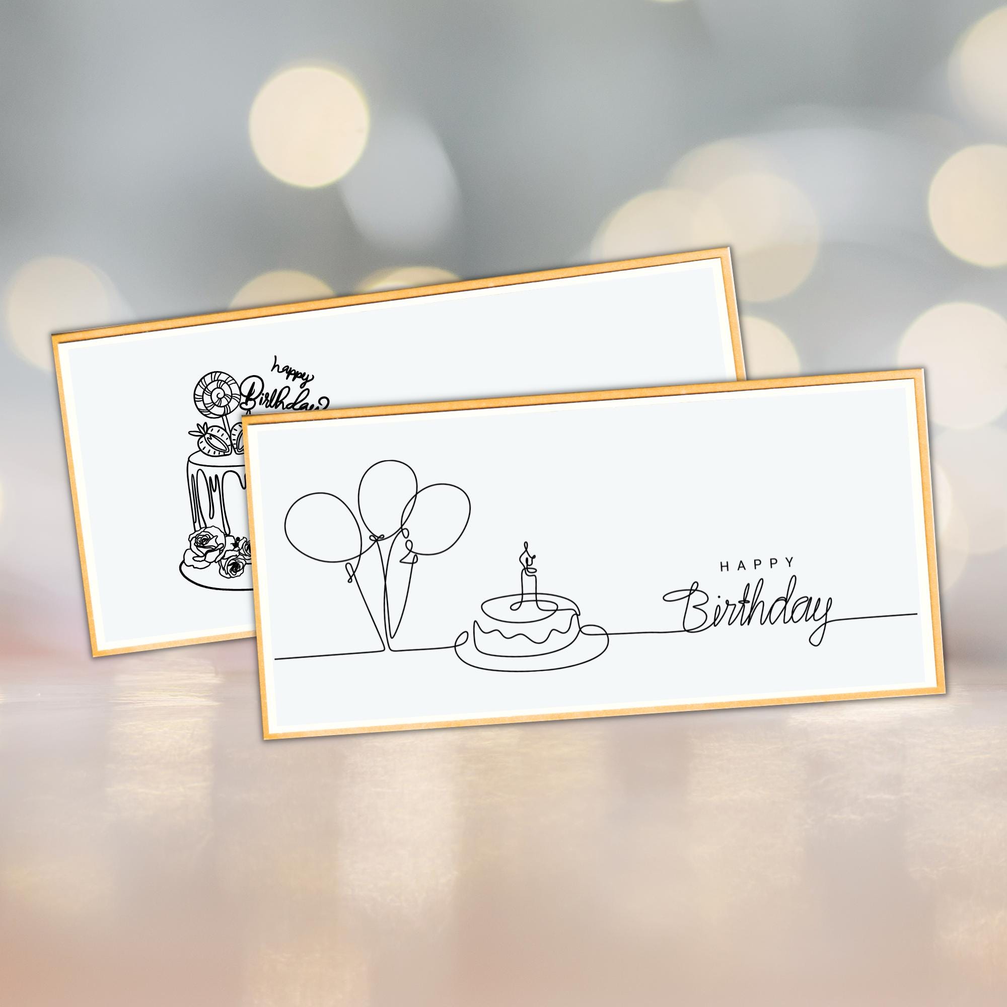 Personalized voucher packaging for birthdays, cash gifts, concert tickets, musical tickets, opera tickets, food vouchers