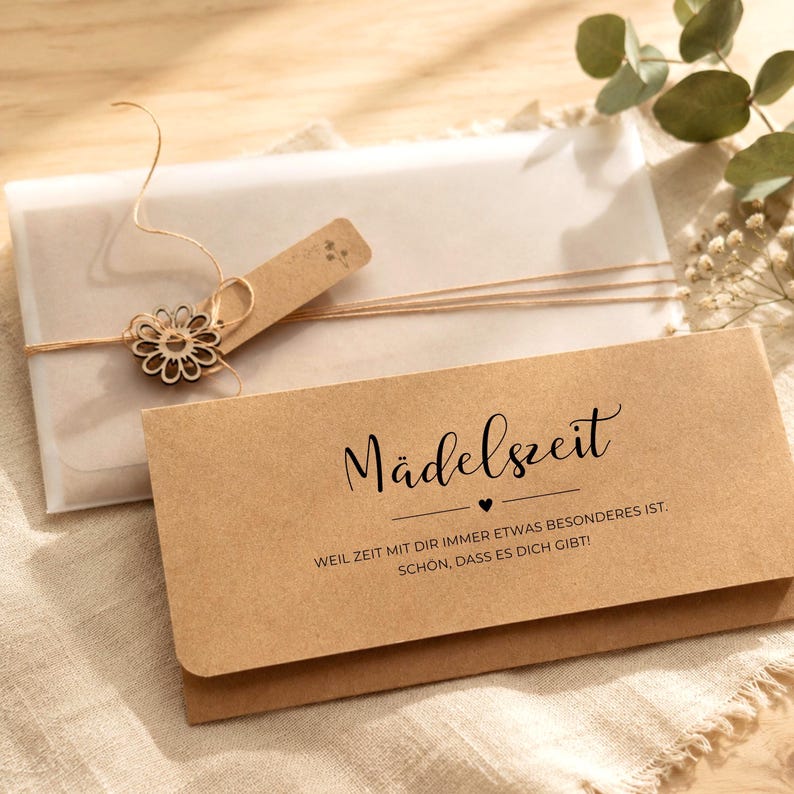 Girl Time Gift Card Packaging, Gift for Girlfriend, Sister or Daughter, Gift Card Holder for Wellness, Brunch, Shopping, Time Instead of Things image 6