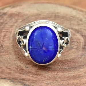 Lapis Lazuli Ring, Handmade Ring, 92.5% Sterling Silver Ring, Lapis Silver Ring, 925 Solid Sterling Silver Ring, Boho Ring, Ring for Women