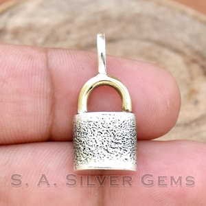 Sterling Silber Vorhängeschloss Charme : 925 Silber Schmuckherstellung