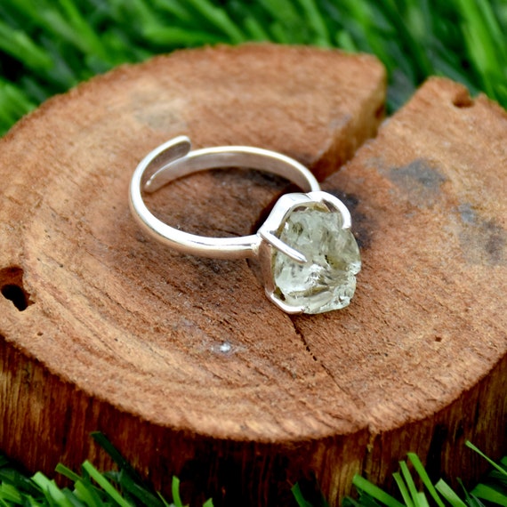 Anello In Argento 925 Con Ametista Verde Naturale Taglio Cuscino – Pietra 12 Mm, Taglia 7 (17,3 Mm)
