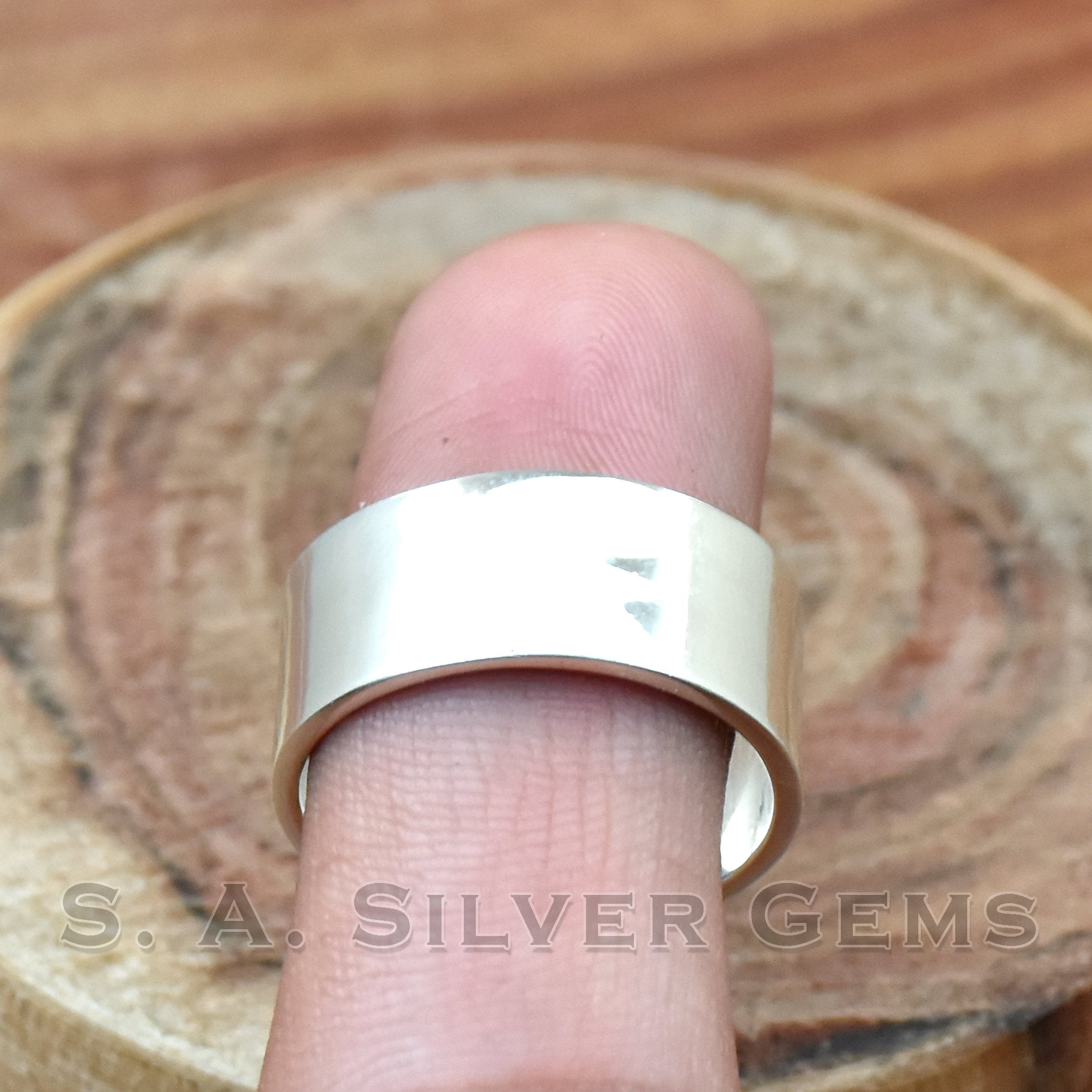 Anello Per Il Pollice In Argento Sterling – Fascia Lucida - Foto 5