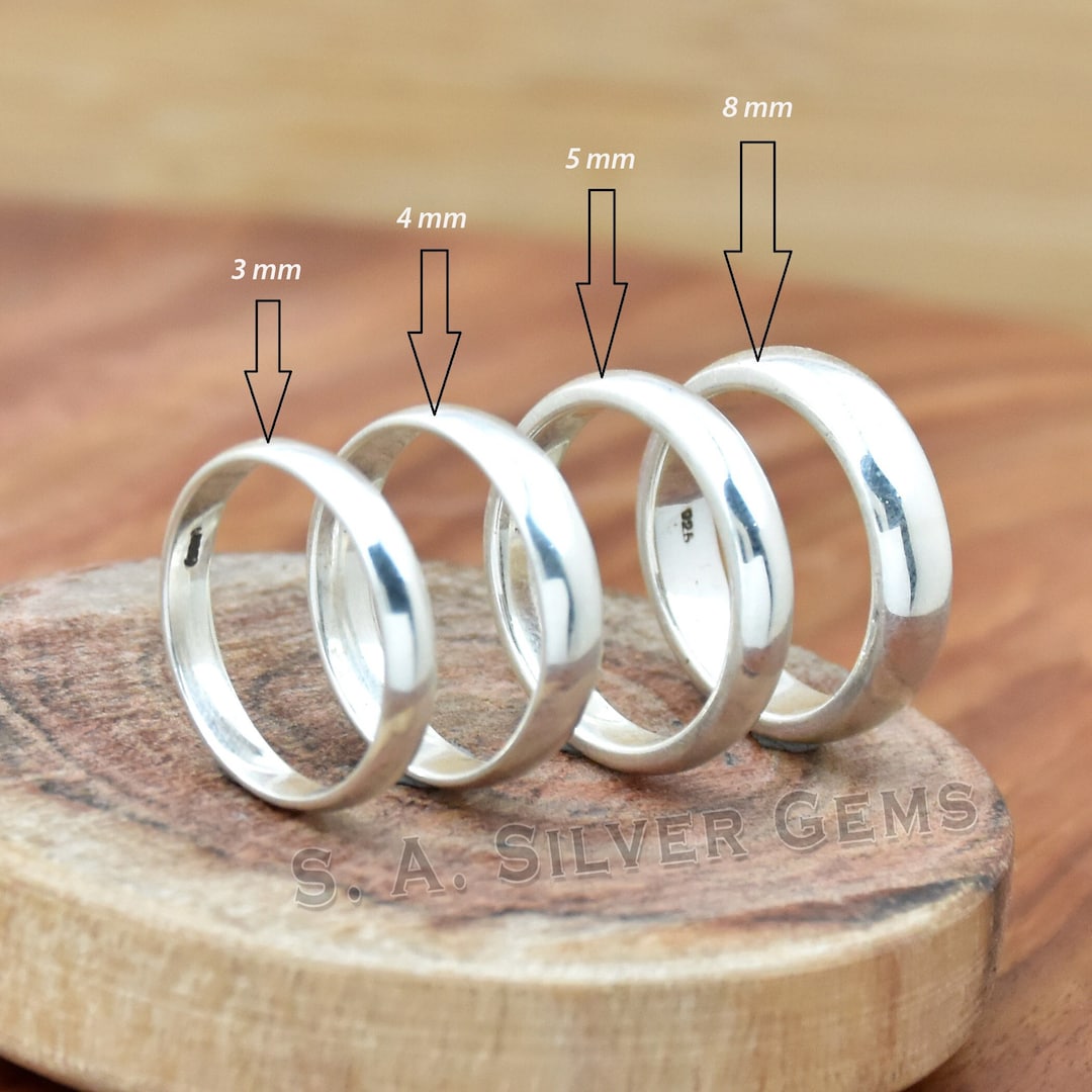 Anello Nuziale Da Uomo Con Design Milgrain Concavo Decentrato, Inserto In Argento Tungsteno Spazzolato, Anello Di Promessa Inciso Da 7 Mm - Italia - Foto 8