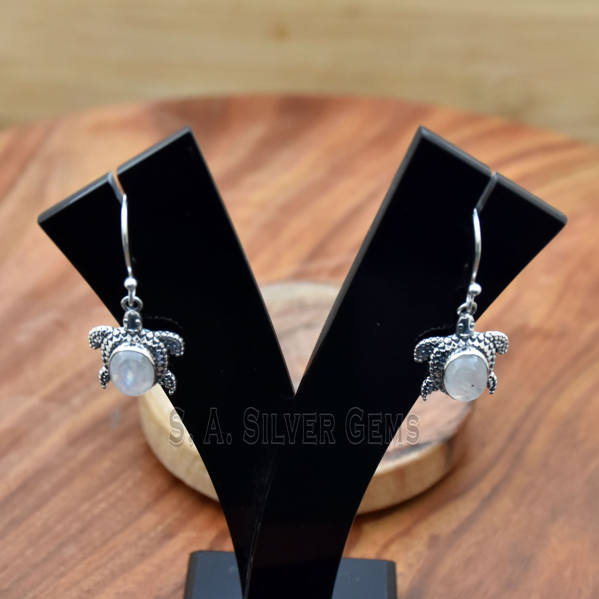 Orecchini a bottone rotondi in argento sterling con cristalli a