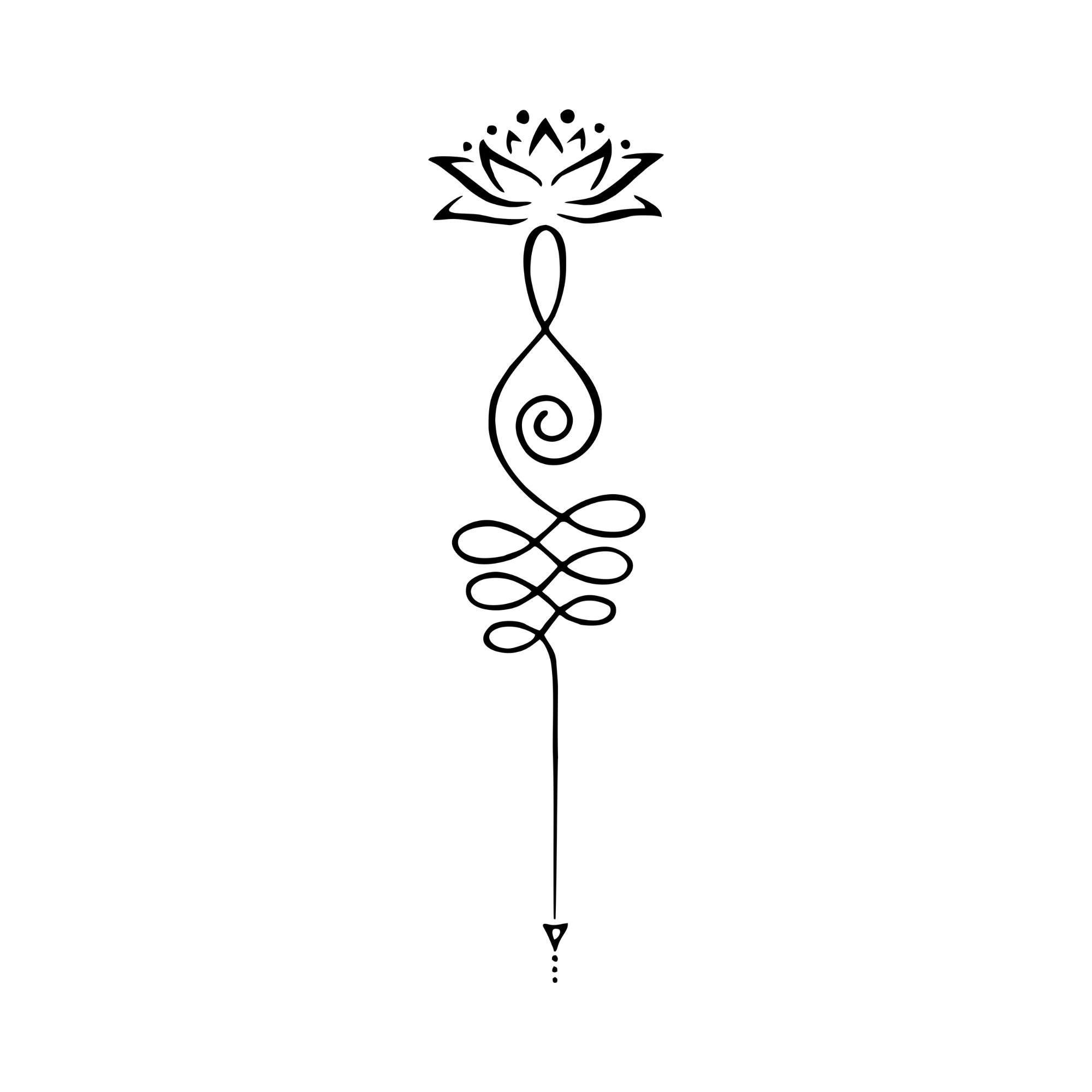 Unalome Symbol Svg Spiritual Unalome With Lotus Flower Svg. Unalome Buddhismus Breathe Symbol