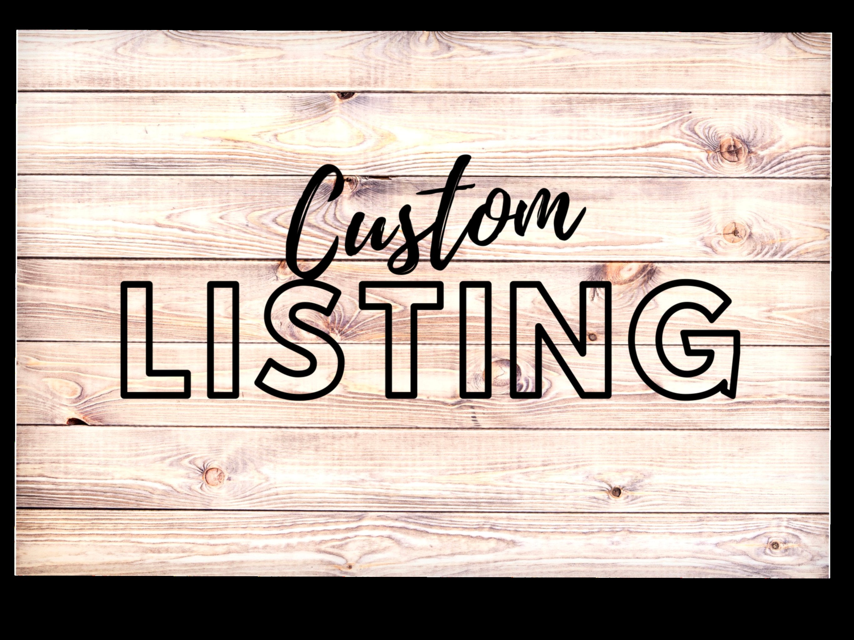 CUSTOM LISTING Etsy