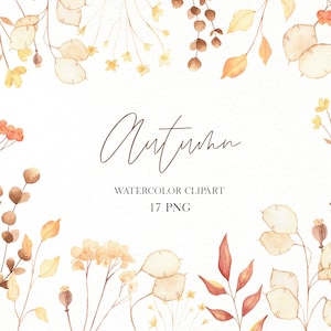Fleurs séchées d’automne boho clipart, png floral d’automne, Boho eucalyptus hydrangea clip art, Home décor png