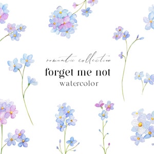 Oublie-moi pas clipart aquarelle, Quelque chose clipart floral bleu, Clipart de mariage de printemps png, Couronne florale bleue png