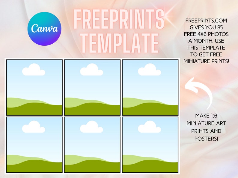 Freeprints Canva Template- Easy Miniature Art Prints Template- Digital