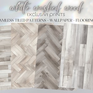 White Washed Wood - Exclusive Prints - Dollhouse Wallpaper - Seamless Pattern - Instant Download - Printable Pattern