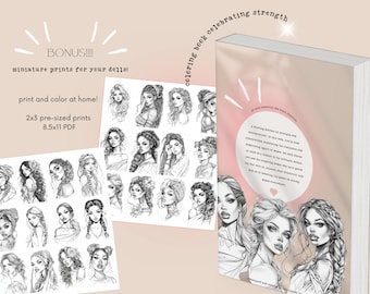 Strength | A Coloring Book Celebrating Strong Women  | Instant Download | Printable Coloring Pages