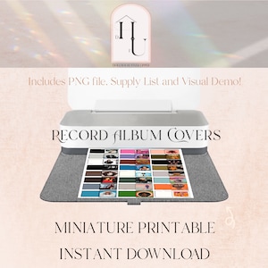 Miniature Record Album Covers - DOLLHOUSE Printables - INSTANT DIGITAL Download