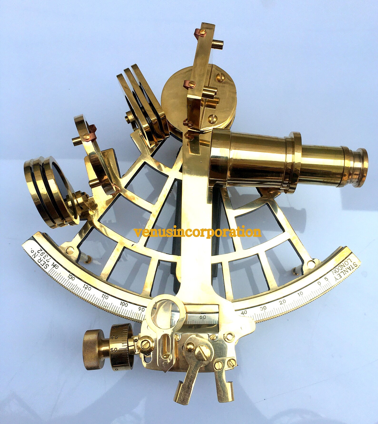Nautical Maritime Heavy Brass Sextant Marine Collectible Etsy