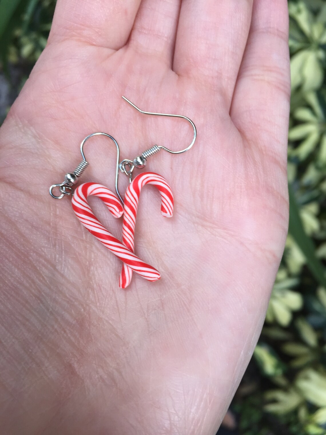 Candy cane earrings Etsy