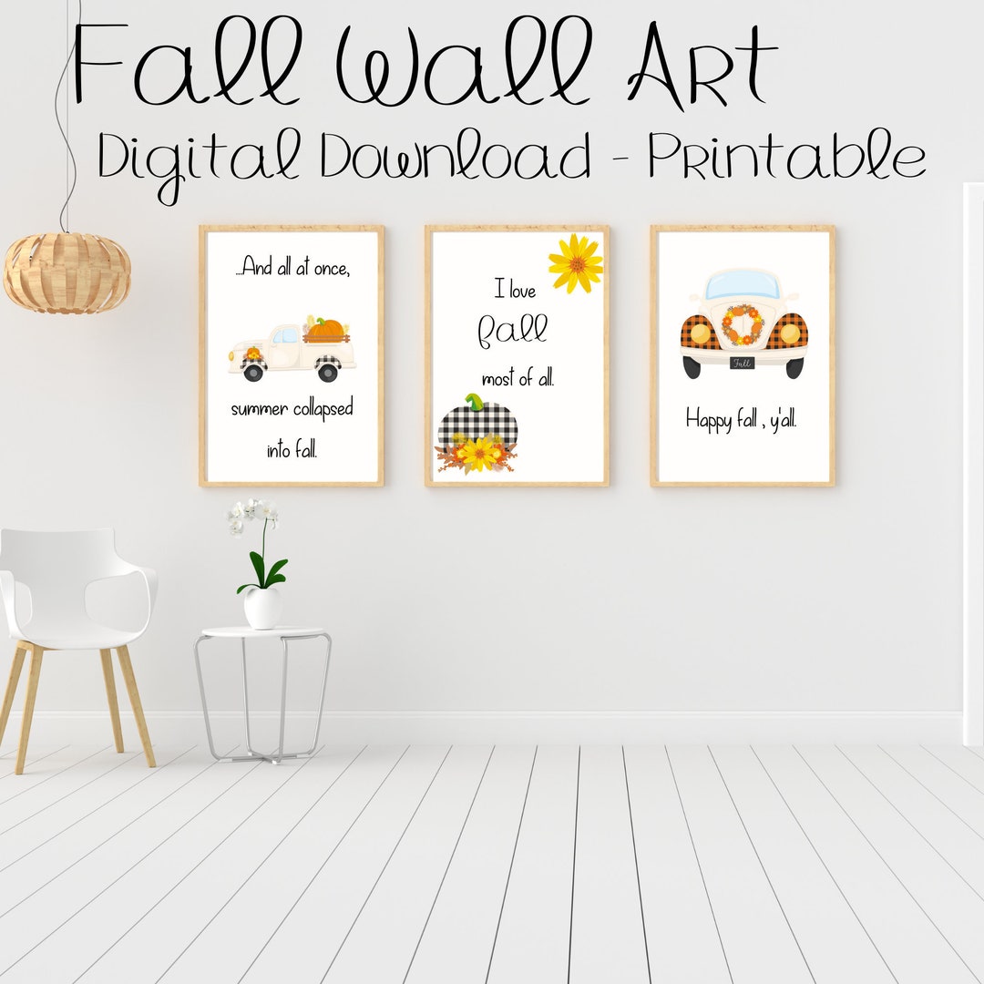 Printable Fall Wall Art - Digital Download - Etsy