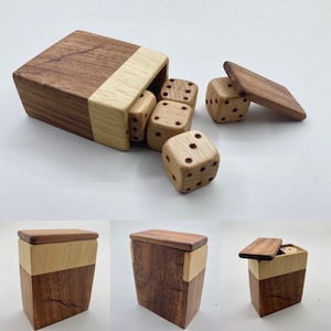 Handmade Wooden Dice Poker Set