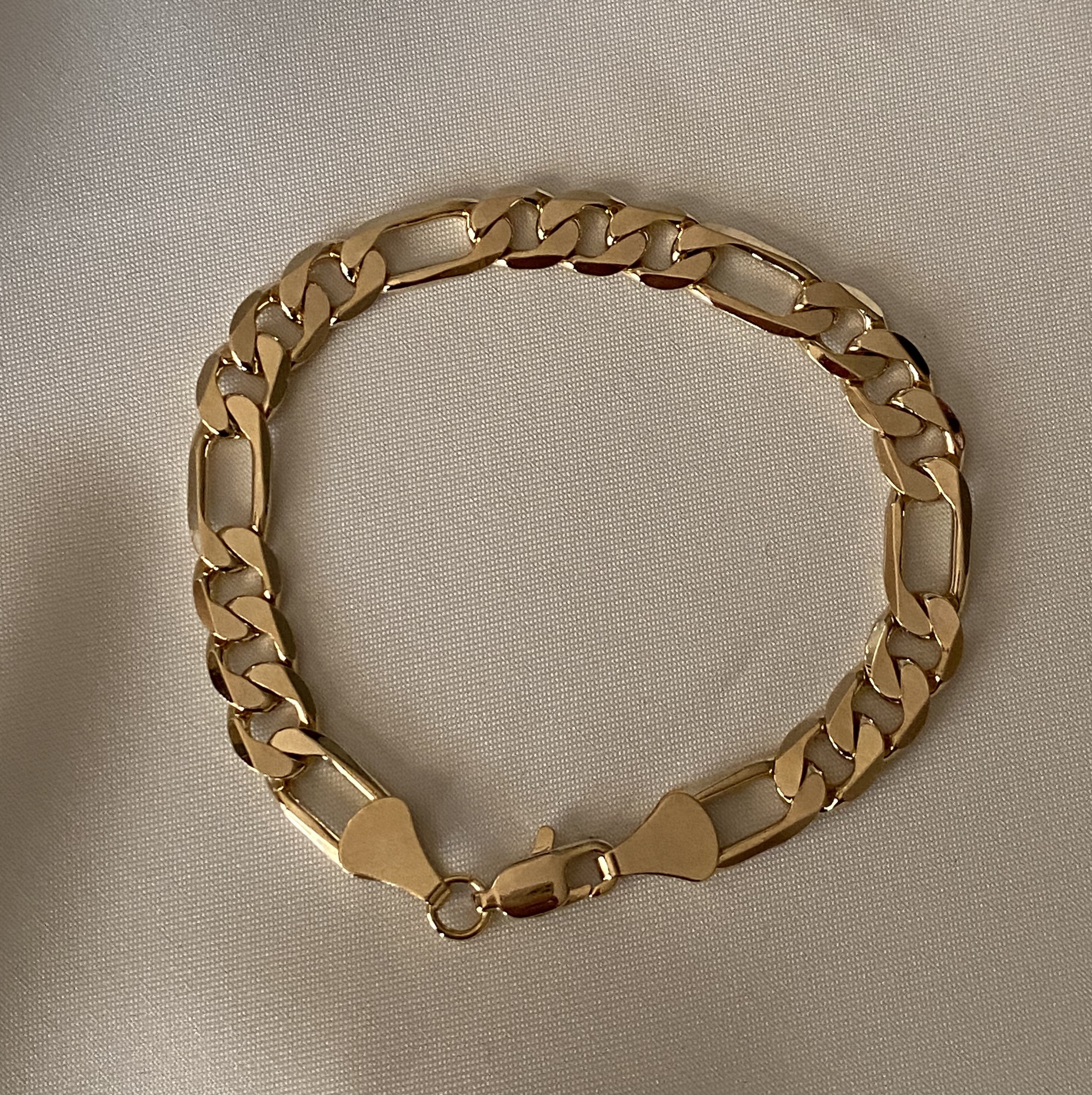 Unisex 14K Gold Filled Large 3 Link Bracelet - Etsy Unisex 14K Gold Filled Large 3 Link Bracelet - Etsy