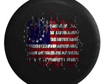Betsy Ross American Flag Spare Tire Cover:Camper, SUV