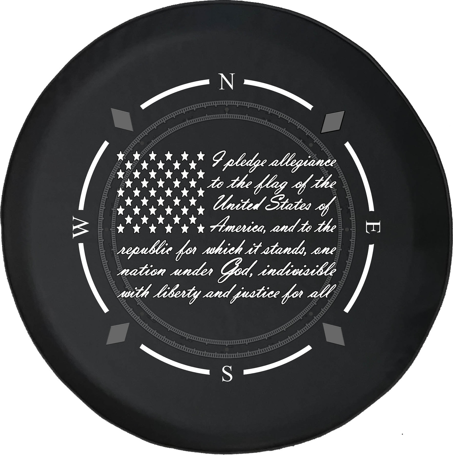 Pledge of Allegiance Compass Spare Tire Cover for Jeep Etsy