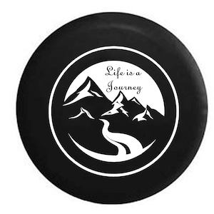 Lifes Adventure Spare Tire Cover for Jeep, Camper, SUV With or Without Backup Camera Hole