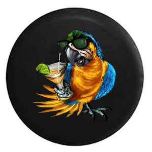 Tropical Parrot Spare Tire Cover: SUV, Camper, Jeep