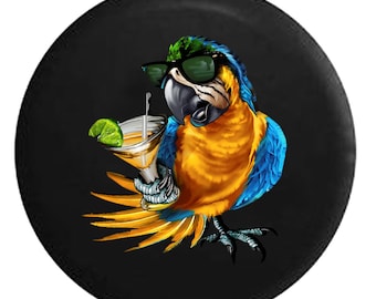 Tropical Parrot Spare Tire Cover: SUV, Camper