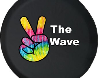 Tie Dye Peace Sign Tire Cover - Camper, SUV