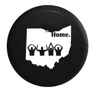 Ohio Spare Tire Cover for Jeep, Camper, SUV With or Without Backup Camera Hole
