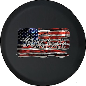 We The People American Flag Tire Cover: Jeep, Camper, SUV